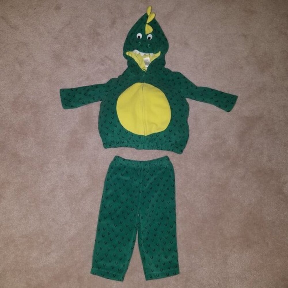 Carter's Green Dinosaur Halloween Costume Baby 6-9 Months Dragon Jacket Pants